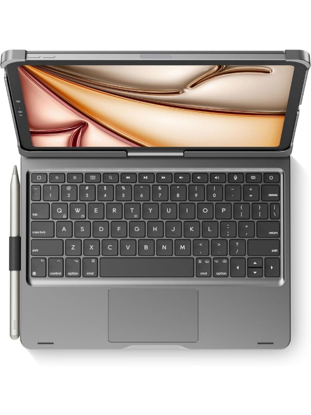 Swivel Keyboard Case for iPad Air 11" & Pro 11" - Gray, Adjustable & Lightweight